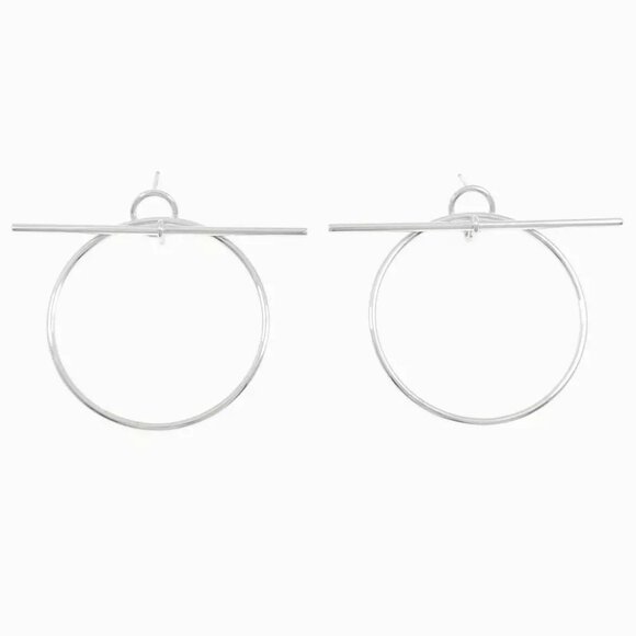 Authentic HERMES Loop Earrings - Picture 1 of 4